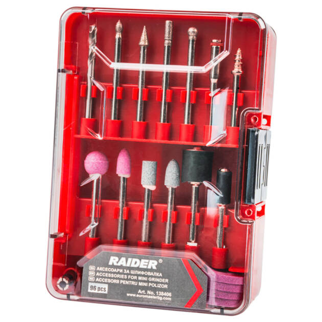 Raider Schleifzubehör-Set 96-tlg. im Koffer